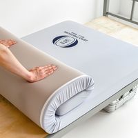 Surmatelas en mousse à mémoire de forme pour lit simple, double ou king size, roulé, confortable, avec housse amovible, idéal pour chambre d'hôtel