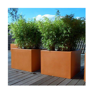 <span class=keywords><strong>Pot</strong></span> <span class=keywords><strong>de</strong></span> fleurs rectangulaire en acier, fait à la main, personnalisé, pour l'intérieur et l'extérieur, en métal décoratif - Product Image 2