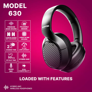 Auriculares Inalámbricos KYPTEC 630 Híbridos con Cancelación Activa de Ruido (ANC), Auriculares de Música con Audio Nítido y Bajos Profundos - Product Image 6