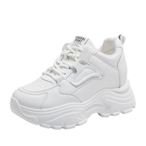 Women's Platform Thick <b>Soled</b> Casual Sneakers Simple Stylish Daily Wear Chunky Walking Shoes - Product Image 1