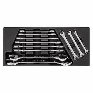 Jeu de clés mixtes Usag, métriques, en acier au chrome-vanadium, qualité industrielle, kit d'outils de 10 pièces pour la réparation automobile - Product Image 1