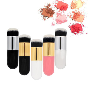 <span class=keywords><strong>Pinceau</strong></span> de <span class=keywords><strong>maquillage</strong></span> en bois et Nylon souple, brosse simple à manche court, pour fond de teint BB crème, Blush, plat, Kabuki, brosses cosmétiques, <span class=keywords><strong>bon</strong></span> marché, pièces - Product Image 6