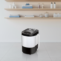 Mini lave-linge électrique portable pour la maison, 4,5 kg, semi-automatique, pour laver les sous-vêtements et les chaussettes, utilisation hôtelière
