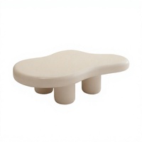 Table basse mobile moderne en forme de nuage, design peu encombrant, noir et blanc, pour petits appartements, meubles de salon