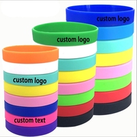 Bracelet en Silicone Vierge le Moins Cher, Impression Personnalisée, Logo en Relief, Texte, Couleur, Taille, Lumineux dans le Noir