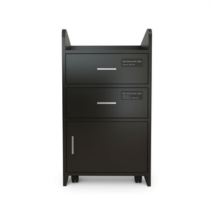 Table d'appoint noire pour salon D0100HPWE7Y avec 2 pompes, design minimaliste, mobilier commercial - Product Image 1