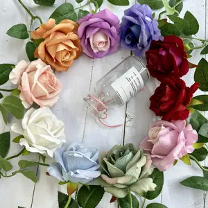 Pequeño solo nueva flor franela Rosa novia mano ramo hogar boda decoración flores artificiales en stock