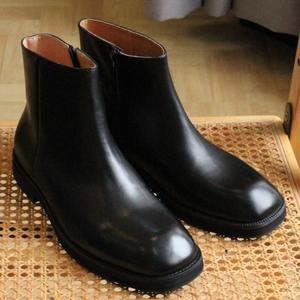 Bottes Chelsea montantes pour hommes, style britannique, printemps-été, patchwork, à lacets, bout carré, rehaussantes, légères et antidérapantes - Product Image 4