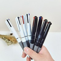 Nouveau stylo bille créatif à encre tricolore 0,7 mm en plastique, personnalisable avec LOGO, stylo publicitaire simple et élégant à pression