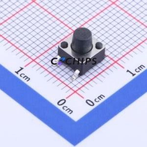 TS6665TP Tactile Switch SMD-4P,6x6mm Switch Single Pole Single Throw Round Button 2.5N Vertical Mount - Product Image 1