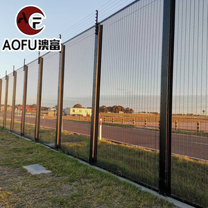 Valla Curvada <span class=keywords><strong>358</strong></span> Antiescalada de Acero de Alta Calidad con Recubrimiento por Pulverización, Alambre de 3 mm, Ancho de 2500 mm, Color Negro, para Cercado de Prisiones - Product Image 6