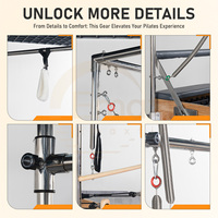 Reformer de Pilates Tres en Uno de Madera de Roble con Personalización, para Entrenamiento de Mejora de la Flexibilidad