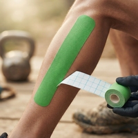Plester Kinesiologi Grosir Tahan Air Elastis untuk Olahraga, Plester Otot Bernapas untuk Perlindungan Sendi dan Otot