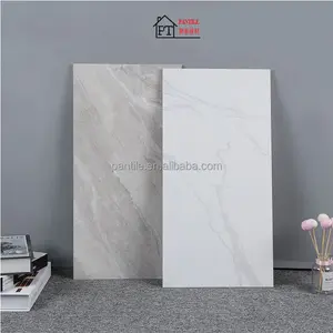 Sıcak trend 120X60 seramik karo 24X24 beyaz Carrara mermer fayans 24X24 ayna lehçe porselen yer karosu