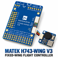 Contrôleur de vol en métal MATEKSYS H743 pour drone à aile fixe ArduPilot INAV STM32H743 7 UART 13 PWM 3-8S LiPo BEC