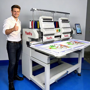 Máquina <span class=keywords><strong>de</strong></span> Bordar <span class=keywords><strong>de</strong></span> Doble Cabezal y 15 Agujas, Duradera, para Costura Industrial en la UE - Product Image 1