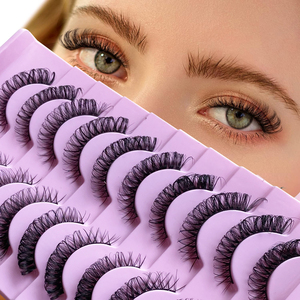Vente en gros de marque privée 10 paires de faux cils 5D vison Faux cils naturels Faux cils de vison bande <span class=keywords><strong>russe</strong></span> cils - Product Image 1