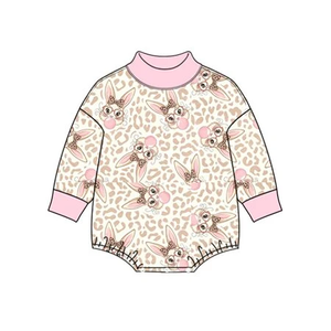 Ropa de otoño para bebés niñas, pelele burbuja con bordado de pavo y calabaza - Product Image 3