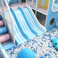 Aire de jeux intérieure sur le thème du château commercial, parc d'attractions sur le thème de l'océan, équipement de jeux souples pour enfants, centre de jeux
