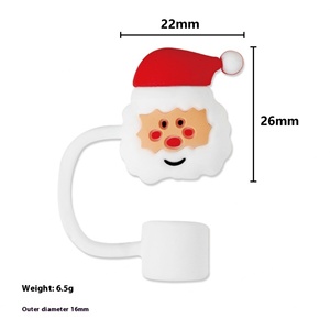 ฝาปิดหลอดซิลิโคนเกรดอาหารขนาด 10 มม. ป้องกันฝุ่น อุปกรณ์เสริมสำหรับเครื่องดื่มคริสต์มาส ขายดี - Product Image 6