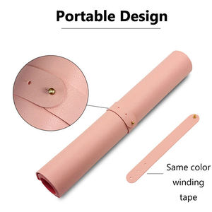 Factory Custom Logo Pink Waterproof PU Leather Mouse Pad <b>Large</b> PU <b>Desk</b> Mat with Non Slip Base for Office Home - Product Image 3