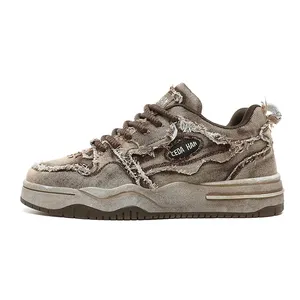 Zapatillas de mezclilla retro para hombre 2026 con diseño de borlas, estilo hip-hop casual de caña baja - Product Image 3
