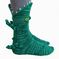 Calcetines de mujer con dibujos animados de animales, para carpa, tiburón, transpirables, de punto, regalo de Navidad