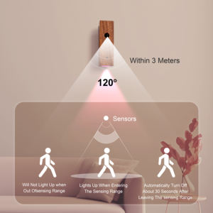 Luz <span class=keywords><strong>de</strong></span> pared <span class=keywords><strong>de</strong></span> detección: sin clavos, rotación <span class=keywords><strong>de</strong></span> 360 °. Interruptor <span class=keywords><strong>de</strong></span> botón. Cambio <span class=keywords><strong>de</strong></span> color. Simple, elegante y práctico para cualquier espacio - Product Image 3