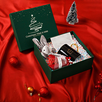 Boîte vide personnalisée pour calendrier de l'Avent de Noël, série en papier d'art imprimé avec gaufrage et pelliculage mat pour emballage cadeau de chaussettes