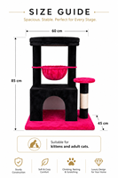 Arbre à chat élégant et écologique en velours avec poteaux en sisal, structure d'escalade multi-niveaux en peluche pour chatons et chats adultes d'intérieur, en carton