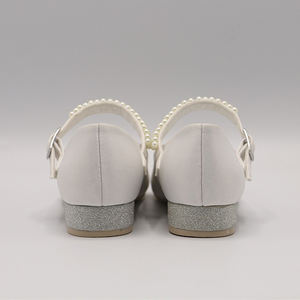 Chaussures Mary Jane à talon bas pour fille, chaussures de princesse, chaussures de fête blanches pour enfants, chaussures de mariage - Product Image 4
