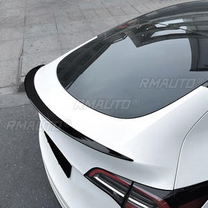 Aileron arrière pour Tesla Model Y 2019-2021 Noir brillant/Aspect carbone, Spoiler de coffre, Lame de coffre, Lame de séparation - Product Image 5