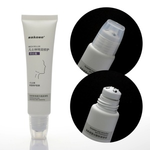Wholesale Custom Empty Cosmetic Container Packaging <b>Tube</b> Roll Ball Massage Neck Hand Cream <b>Plastic</b> Soft Touch PCR Squeeze <b>Tubes</b> - Product Image 1