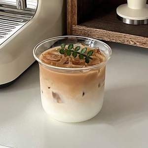 Bicchieri da <span class=keywords><strong>Caffè</strong></span> Coreani in Vetro Borosilicato Trasparente con Bordo Largo, Simpatici Tumbler per Bere Latte, Vino e Acqua - Product Image 6