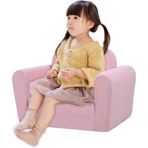 Simple Portable Modern Soft Foldable Corduroy Fabric Kids Armchair Sofa for 3 Years <b>Old</b> Foam Dining Playroom <b>Chair</b> - Product Image 2