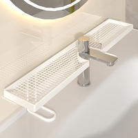 Organisateur d'évier en métal maillé à poser sur robinet, étagère de rangement pour comptoir et meuble-lavabo