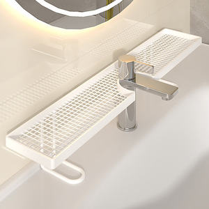 Organisateur d'évier en métal maillé à poser sur robinet, <span class=keywords><strong>étagère</strong></span> de rangement pour comptoir et meuble-lavabo - Product Image 2