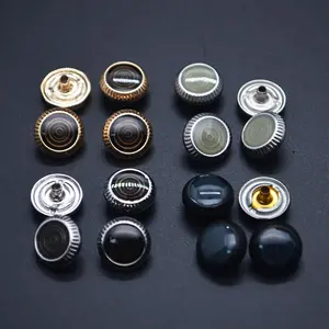 Çıtçıt Snap düğmesi logosu kaplama sap fabrika özel Metal tasarım alaşım konfeksiyon çinko alaşım özelleştirilmiş yıkanabilir yuvarlak 100 adet