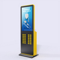 Torre Metálica Comercial de Carga para 24 Dispositivos con Sistema de Membresía en Línea y Lector de Tarjetas, Color Personalizado OEM
