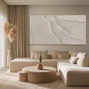 Pintura al Óleo Abstracta Pintada a Mano por un Artista, Arte de Pared en Lienzo para Sala de Estar Moderna, Decoración Minimalista para Hotel - Product Image 3