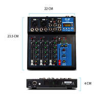 Professionnel F4 4 Ch karaoké musique 4 Aux Studio enregistrement Consoles de son enregistreur contrôleur Dsp Interface Audio mélangeur Dj