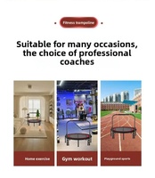 Trampolín de Salto Ajustable en Altura de 48 Pulgadas, Mini Trampolín con Asa para Adultos y Niños, Ejercicio Aeróbico en Interiores, Cardio