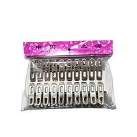 Pinces plates robustes en acier inoxydable 4,7 cm pour chaussettes et serviettes, pinces métalliques multi-usages, vente en gros, 20 pièces par sac