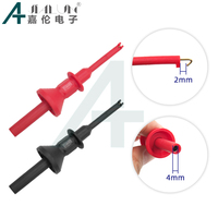 JIALUN Sonde de test à fil plaqué or 4 mm, câble de test pour multimètre, outil de mesure électrique