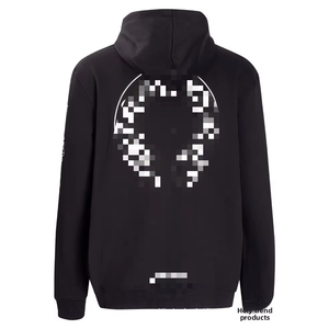 Sudadera con capucha de algodón puro de rizo con cremallera, estilo urbano, de marca de moda para <span class=keywords><strong>comercio</strong></span> exterior, con letras, para otoño, en stock. - Product Image 4
