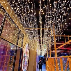 Trắng Ấm <span class=keywords><strong>LED</strong></span> Thác Dây Ánh Sáng Trong Nhà/Ngoài Trời Không Thấm Nước IP44 Đánh giá <span class=keywords><strong>Patio</strong></span> Wedding Giáng Sinh Trang Trí Năng Lượng Mặt Trời Powered - Product Image 5