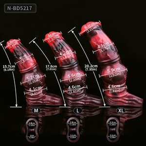 N-BD5217 Funda de silicona para pene con nudo grande, accesorios para dildo grande, juguetes sexuales masculinos, extensor de pene para adultos - Product Image 6