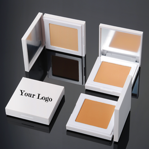 Impostazione di imballaggio bianco di alta qualità <span class=keywords><strong>in</strong></span> <span class=keywords><strong>polvere</strong></span> Logo personalizzato opaca trucco compatto fondotinta pressato - Product Image 2