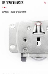Aluminum Alloy Cabinet <b>Sliding</b> Door Pulley Two-Way Buffer Damping Track for Kitchen Dining Furniture Easy Installation 21-30kg - Product Image 4