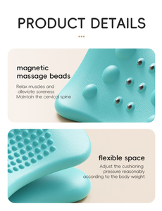 Masseur cervical électrique à compresse chaude et magnétothérapie, oreiller de massage vibrant pour le cou et les épaules avec chaleur - Product Image 5